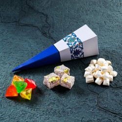 Çini Kuşaklı Külah Mevlit Şekeri - Çifte Kavrulmuş Lokumlu