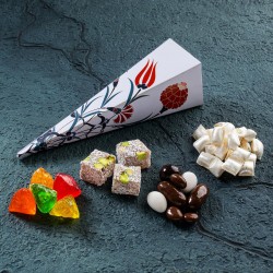 Osmanlı Lale Desenli Külah Mevlit Şekeri - Lüks