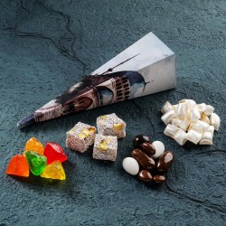Gri Cami Desenli Külah Mevlit Şekeri - Lüks