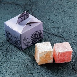 Çiçek Gravür Desenli Kutucuk - Sade/Gül Aromalı