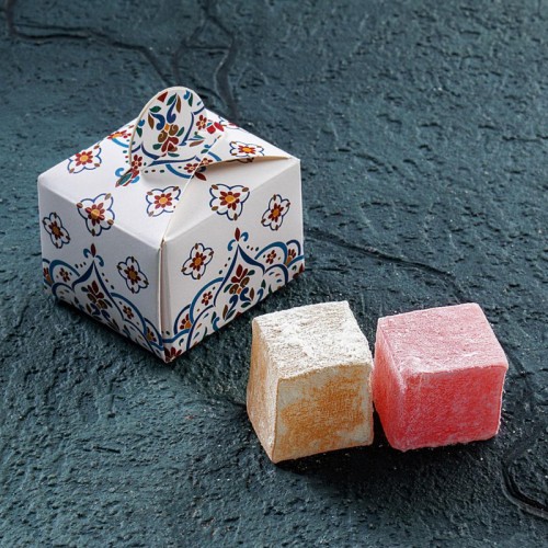 Çiçek Motifli Kutucuk - Sade/Gül Aromalı